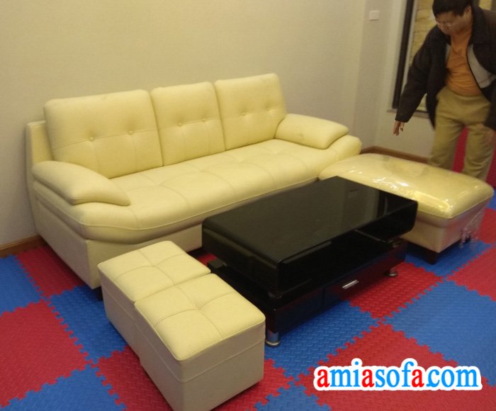 Hình ảnh mẫu sofa văng đẹp kê phòng khách nhỏ, thiết kế hiện đại sang trọng, giá rẻ