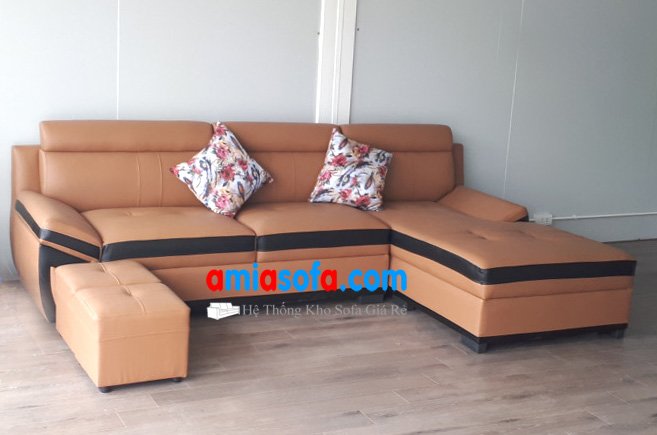 Hình ảnh mẫu sofa da đẹp giá rẻ kê phòng khách