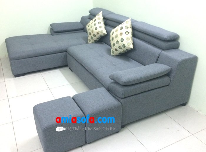 Hình ảnh mẫu sofa đẹp dạng sopha góc chất liệu vải nỉ