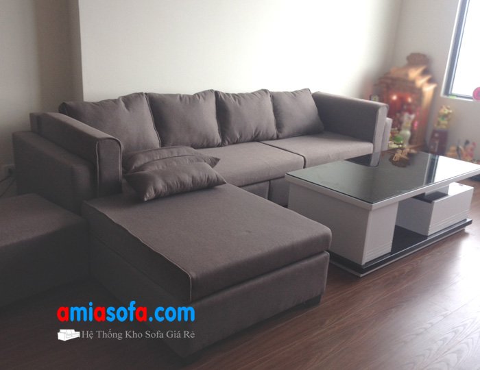Hình ảnh mẫu sofa vải nỉ đẹp kê phòng khách gia đình