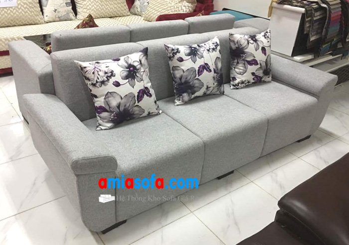 Hình ảnh mẫu sofa văng nỉ đẹp thiết kế 3 chỗ ngồi