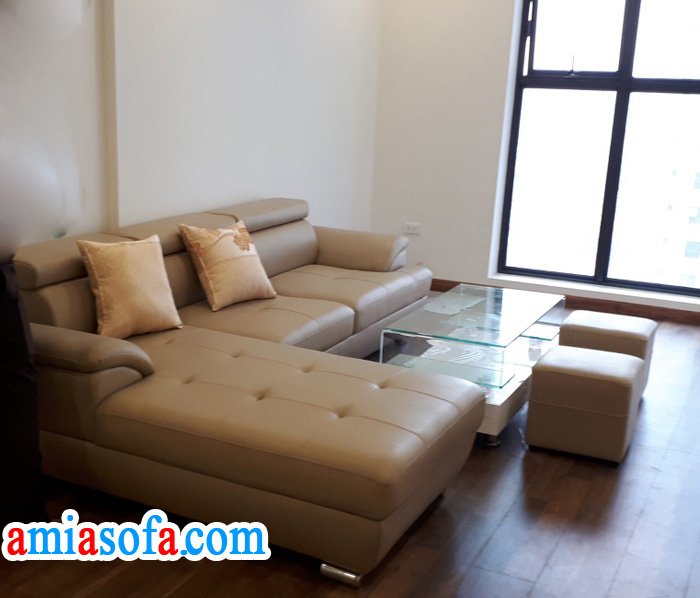Hình ảnh mẫu sofa da đẹp kê phòng khách
