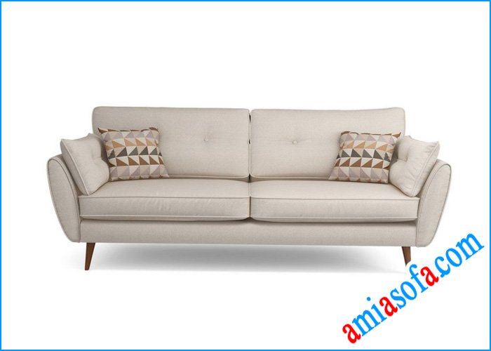 Hình ảnh mẫu sofa văng nỉ đẹp AmiA-3006b mầu kem