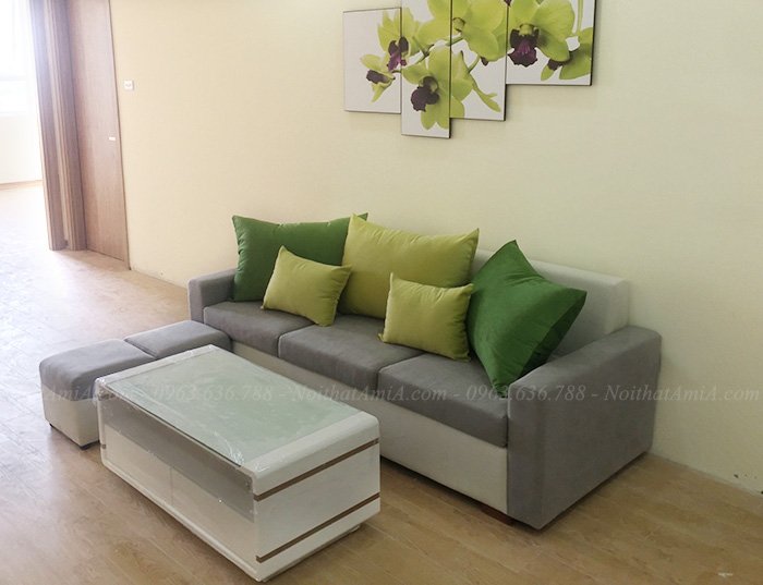 Mẫu sofa đẹp dạng văng 3 chỗ cho căn phòng khách xinh xắn