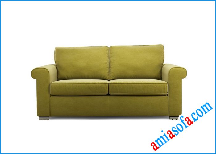 Sofa văng nỉ mầu xanh cốm trẻ trung