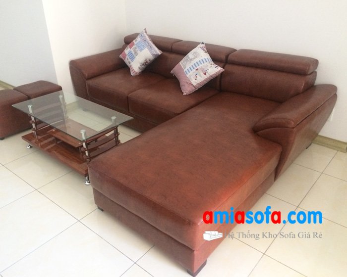 Hình ảnh mẫu ghế sofa da đẹp giá rẻ kê phòng khách