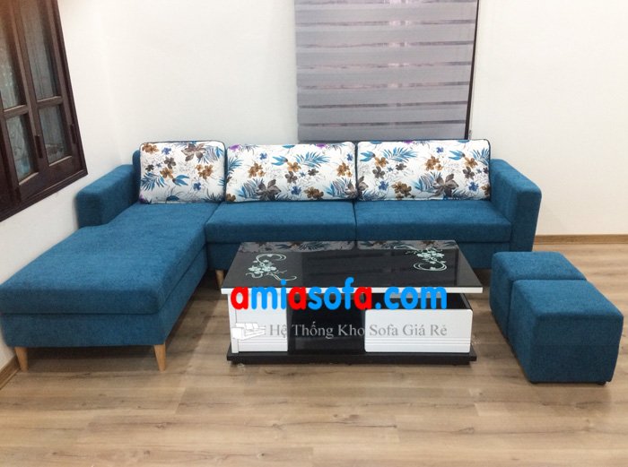 Hình ảnh mẫu ghế sofa nỉ đẹp dạng góc chữ L