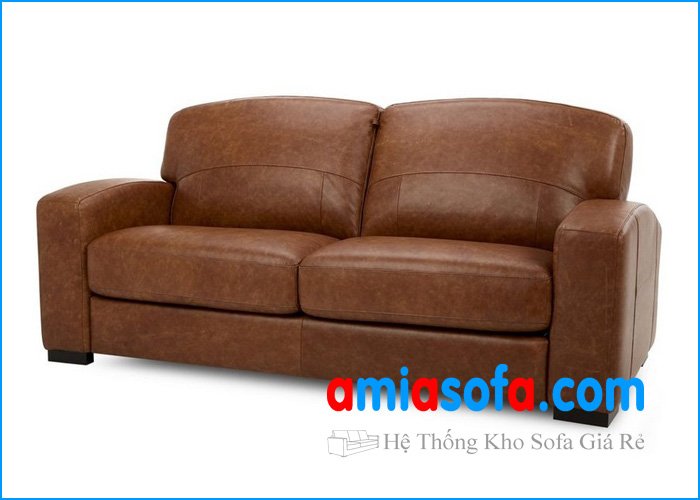 Hình ảnh mẫu sofa da đẹp dạng văng nhỏ SFV 1507F