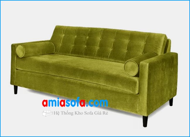 Hình ảnh ghế sofa văng nỉ đẹp mầu xanh cốm