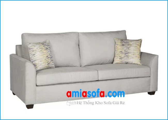 Bán ghế sofa văng đẹp giá rẻ chất vải nỉ mầu ghi