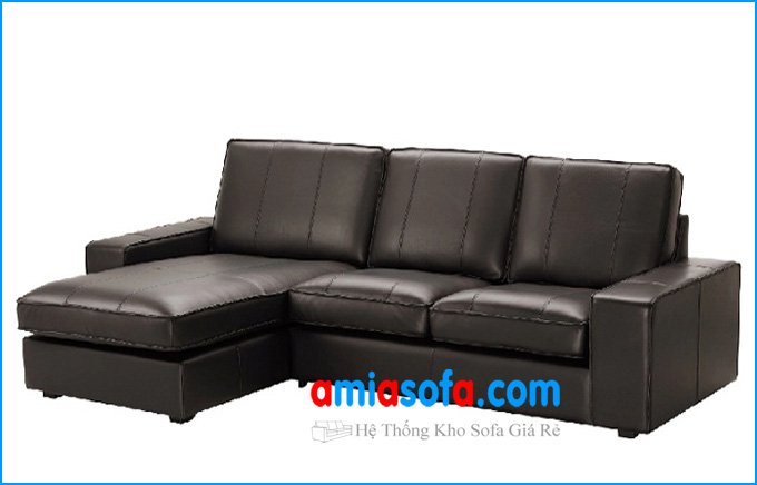 Hình ảnh mẫu ghế sofa da đẹp dạng ghế sopha góc chữ L