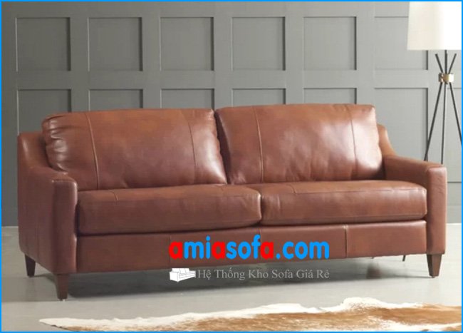 Hình ảnh bộ ghế sofa văng chất liệu da mầu da bò