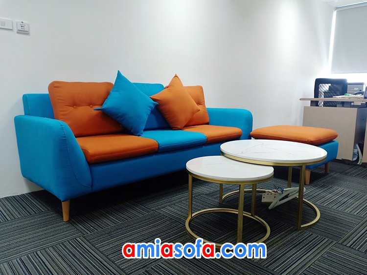 hình ảnh sofa văng nỉ đẹp tại nhà khách hàng của amia