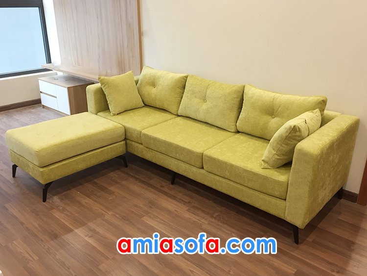 mẫu ghế sofa văng chất nỉ nhung đẹp SFN 114
