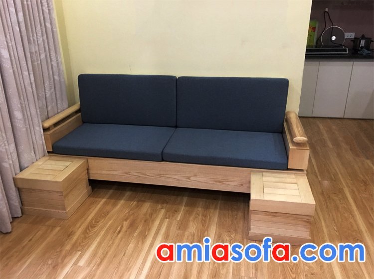 Ghế sofa văng gỗ mini cho phòng khách nhỏ hiện đại