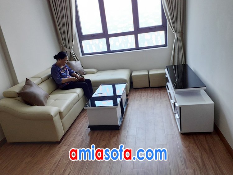 Sofa da dành cho nhà chung cư hiện đại