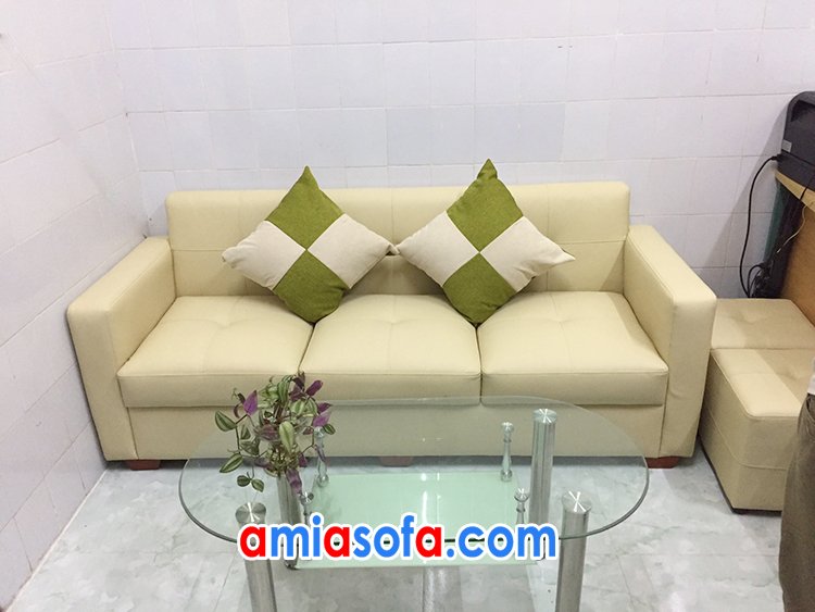 Mẫu ghế sofa da văng dài 3 chỗ ngồi