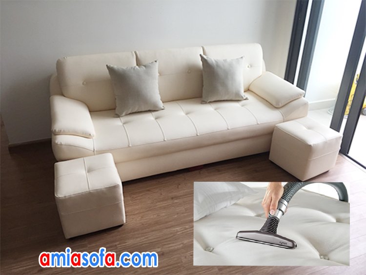 sofa da trắng cần được giữ gìn và bảo quản tốt