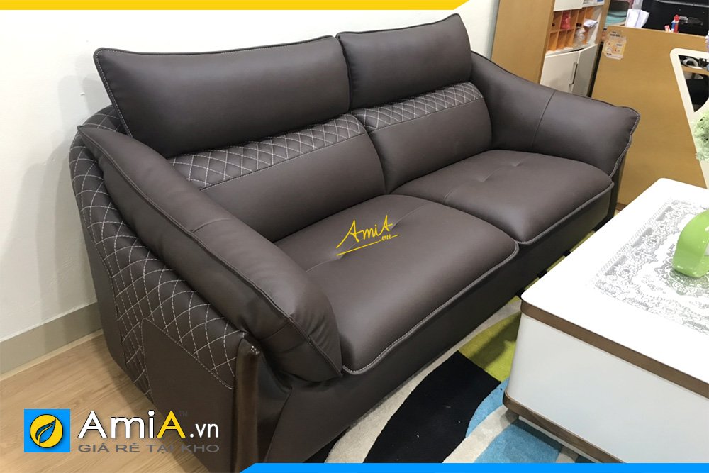ghế sofa da màu đen sang trọng amia pk212