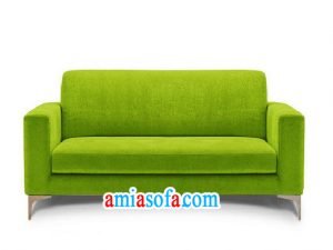 Mẫu sofa văng nỉ đẹp 2 chỗ ngồi mầu xanh cốm