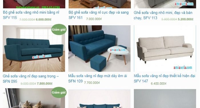 Những mẫu sofa văng nỉ đẹp giá rẻ