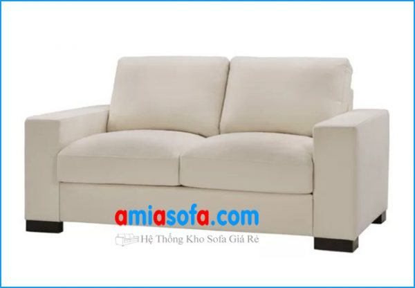 Hình ảnh mẫu ghế sofa văng đẹp chất nỉ mầu kem sáng