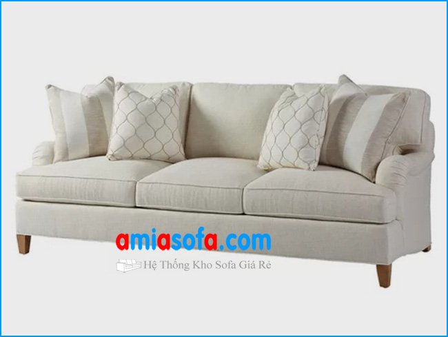 Mẫu sofa cực đẹp dạng văng 3 chỗ ngồi chất liệu vải nỉ