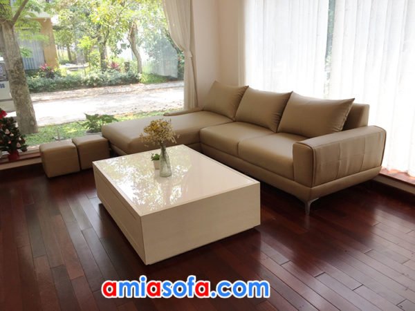 sofa da SFD 223 kiểu dáng nhỏ gọn thanh mảnh