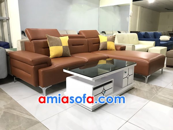 sofa da dạng góc SFD 222 phong cách hiện đại