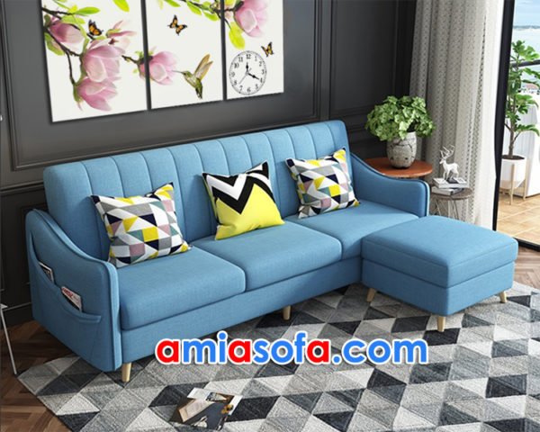 Bộ ghế sofa nỉ văng nhỏ mini cho phòng khách nhỏ hiện đại
