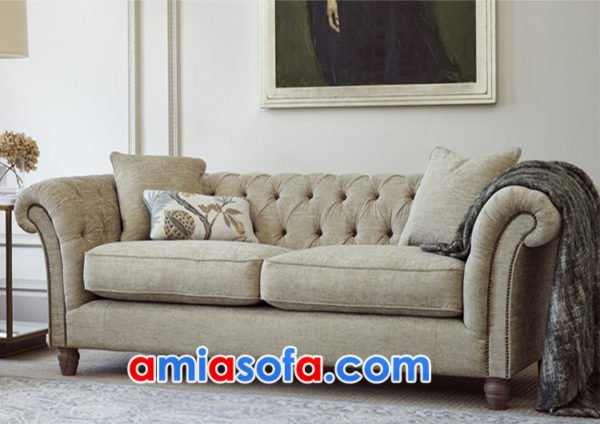 Ghế sofa nỉ văng tân cổ điển đẹp và sang trọng