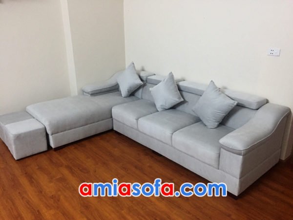 Sofa góc chất nỉ đẹp cho phòng khách nhà chung cư AmiA